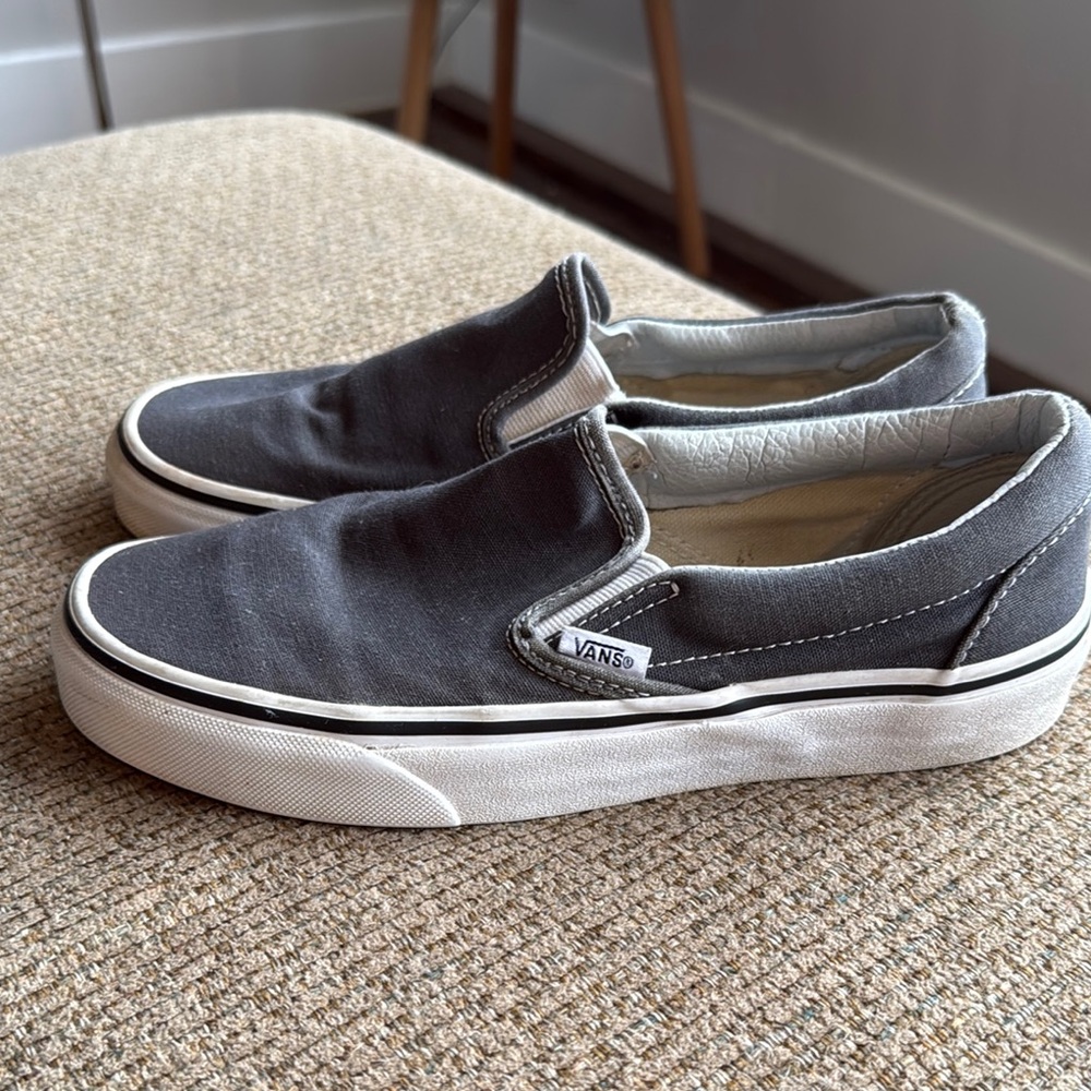 Vans Gray Slip-On Sneakers